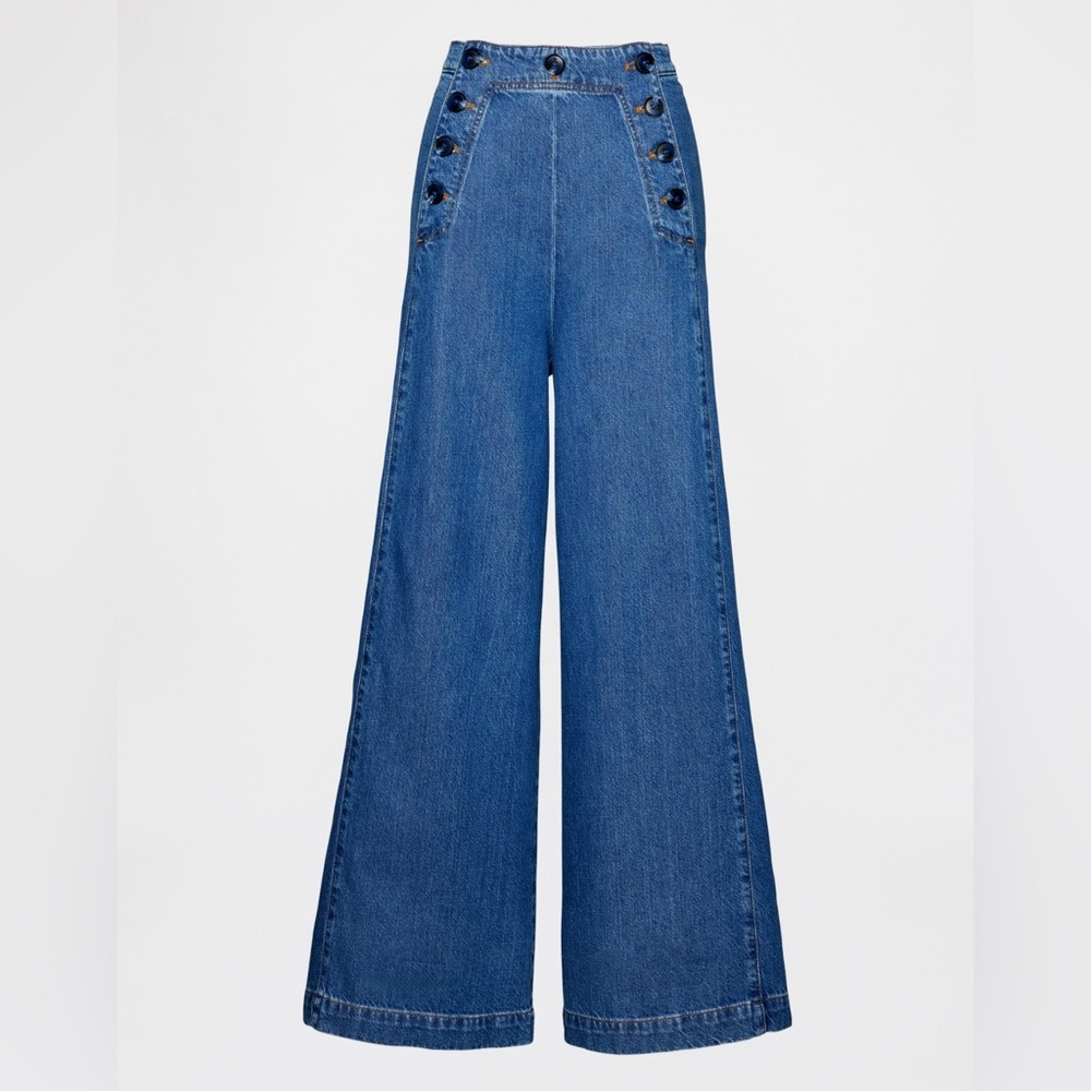 GapStudio High Rise Denim Sailor Pants - Picture 6 of 9